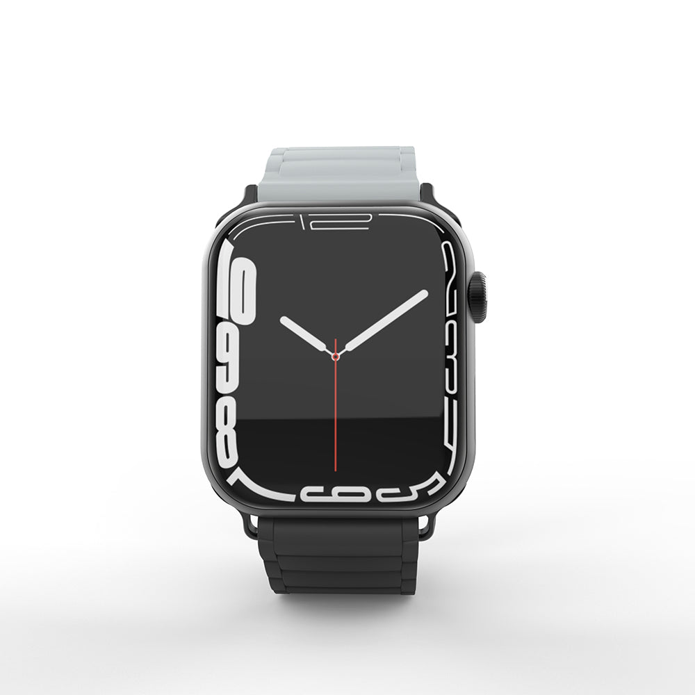 Apple Watch 7 45mm Zore KRD-122 Silikon Kordon Strap Kayış Mint Lila