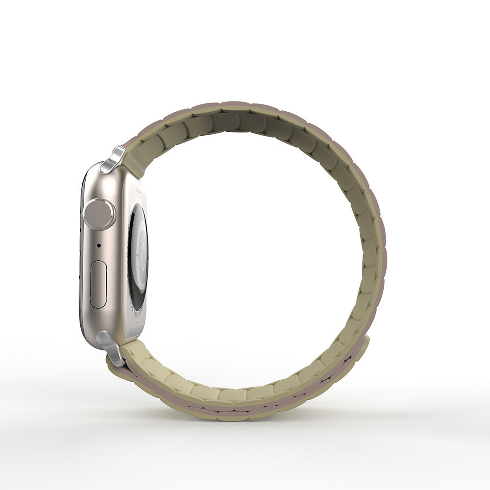 Apple Watch 7 45mm Zore KRD-122 Silikon Kordon Strap Kayış Siyah-Turuncu