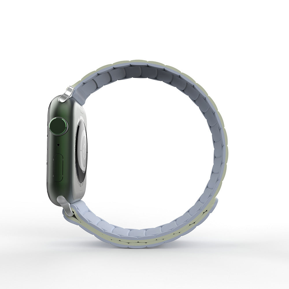 Apple Watch 7 45mm Zore KRD-122 Silikon Kordon Strap Kayış Siyah-Turuncu