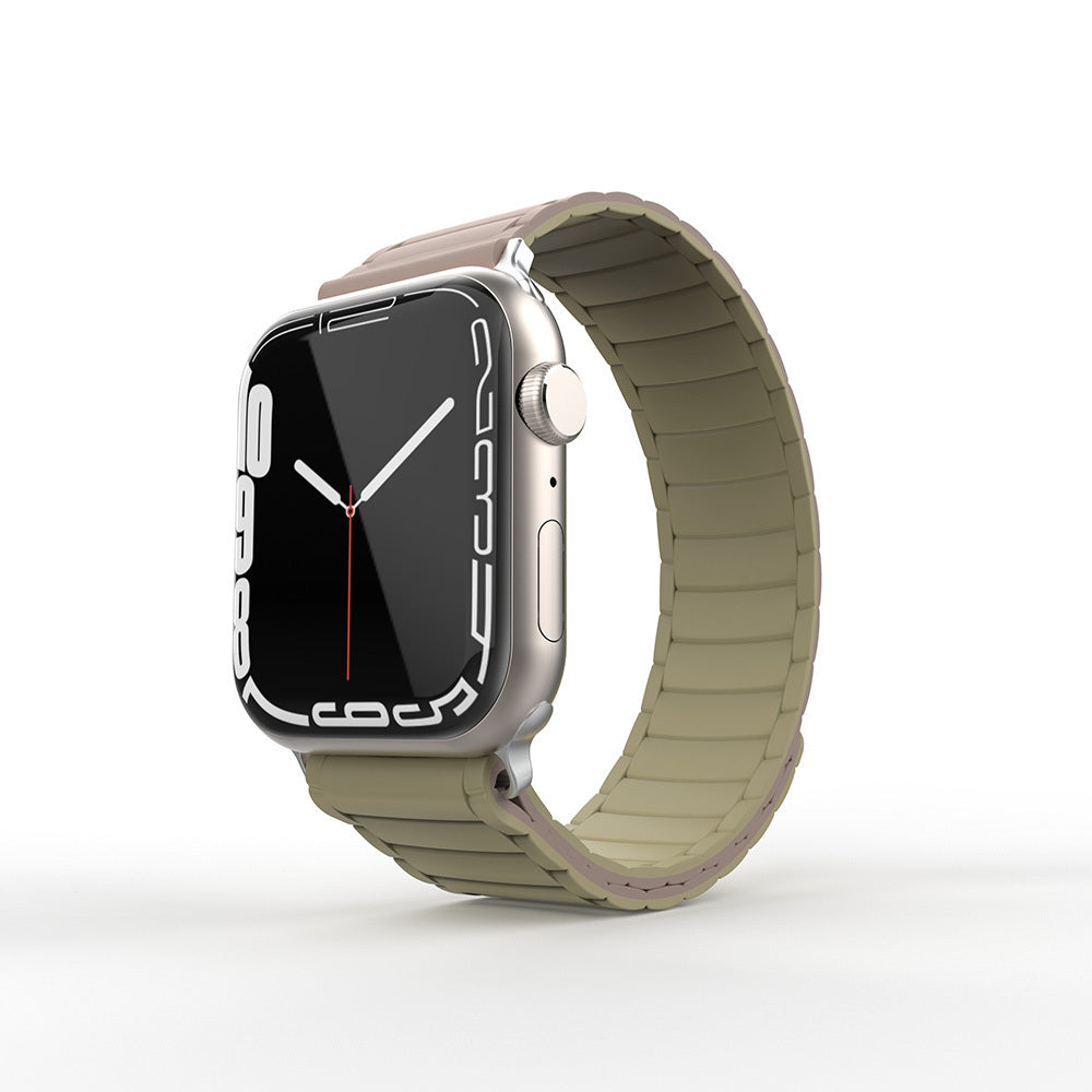 Apple Watch 7 45mm Zore KRD-122 Silikon Kordon Strap Kayış Mint Lila