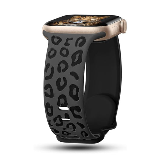 Apple Watch 7 45mm Zore KRD-140 Silikon Kordon Strap Kayış Siyah