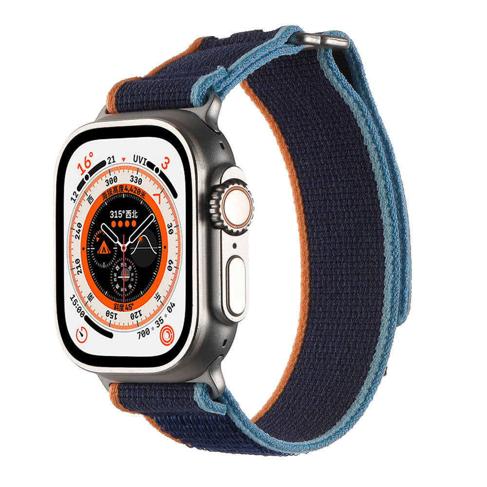 Apple Watch Ultra 49mm Hasır Kordon Zore KRD-106 Strap Kayış Beyaz