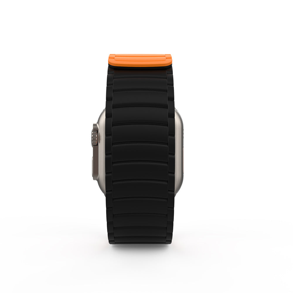 Apple Watch Ultra 49mm Zore KRD-122 Silikon Kordon Strap Kayış Siyah-Gri
