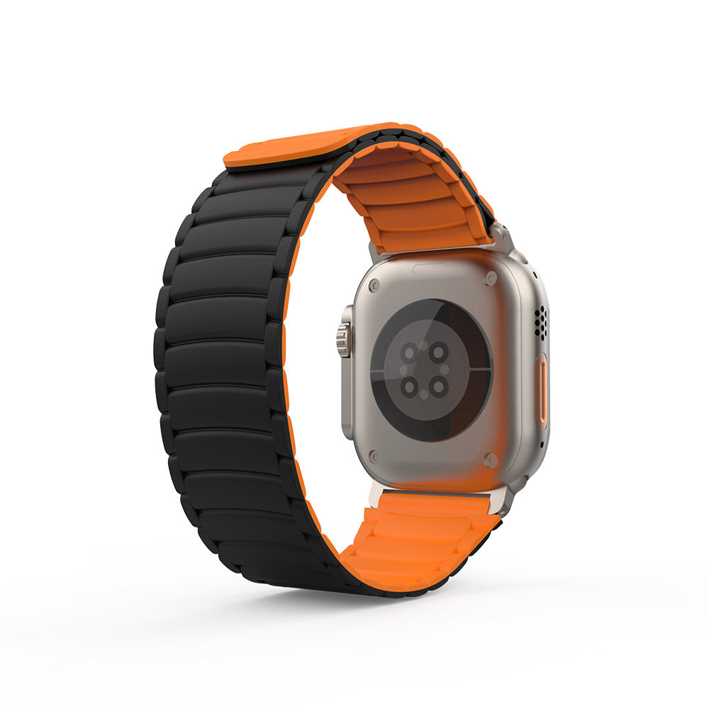 Apple Watch Ultra 49mm Zore KRD-122 Silikon Kordon Strap Kayış Siyah-Gri