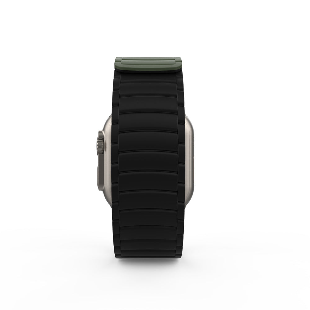 Apple Watch Ultra 49mm Zore KRD-122 Silikon Kordon Strap Kayış Siyah-Gri