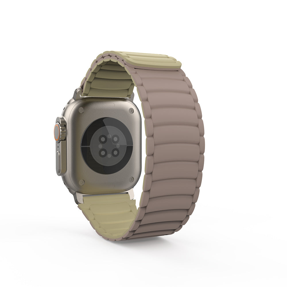 Apple Watch Ultra 49mm Zore KRD-122 Silikon Kordon Strap Kayış Siyah-Gri