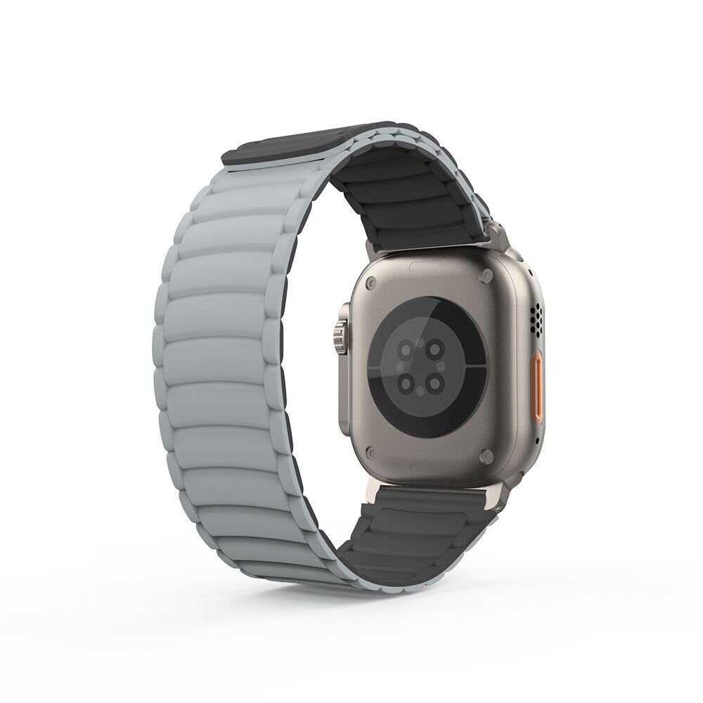 Apple Watch Ultra 49mm Zore KRD-122 Silikon Kordon Strap Kayış Siyah-Gri