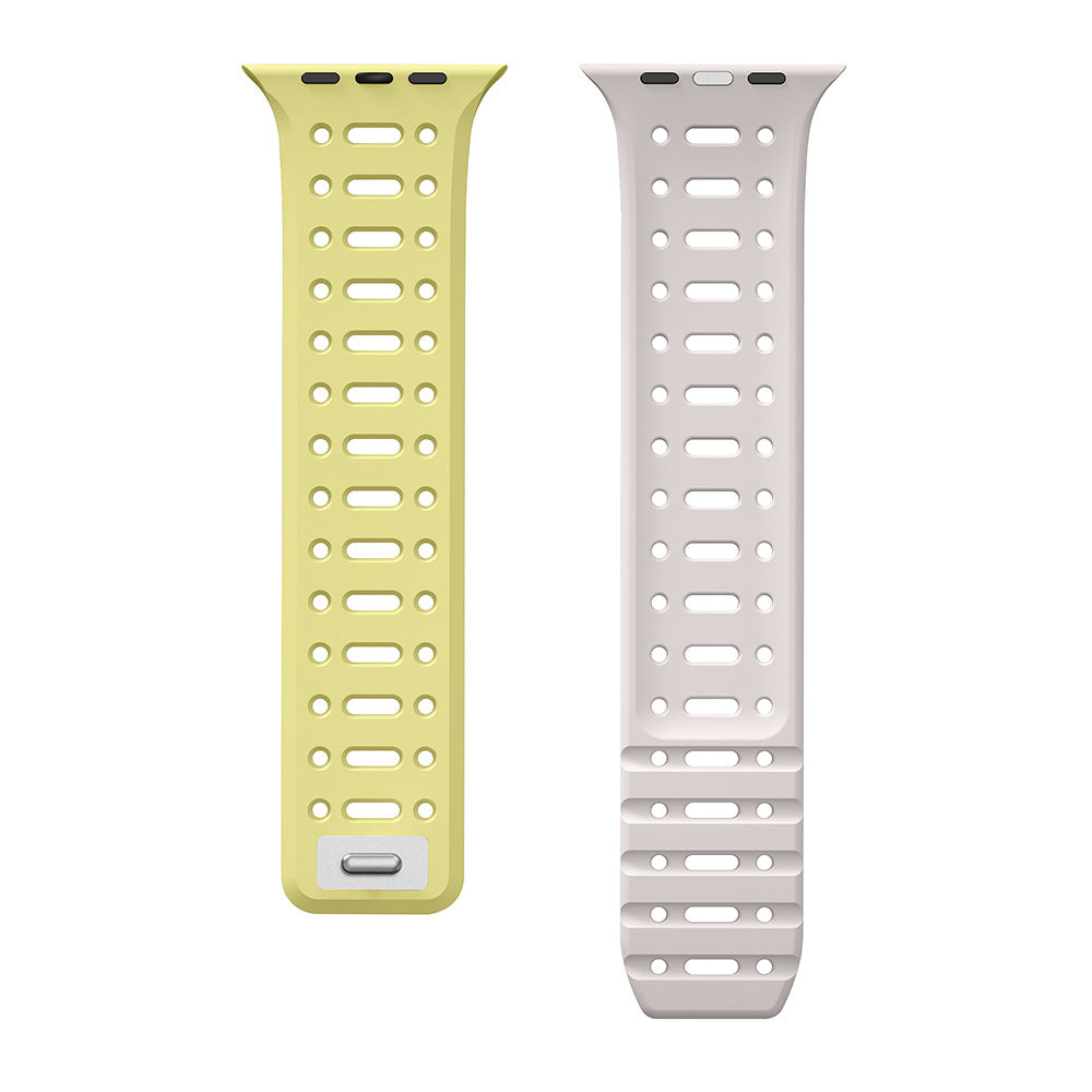 Apple Watch Ultra 49mm Zore KRD-124 Silikon Kordon Strap Kayış Koyu Yeşil-Gri