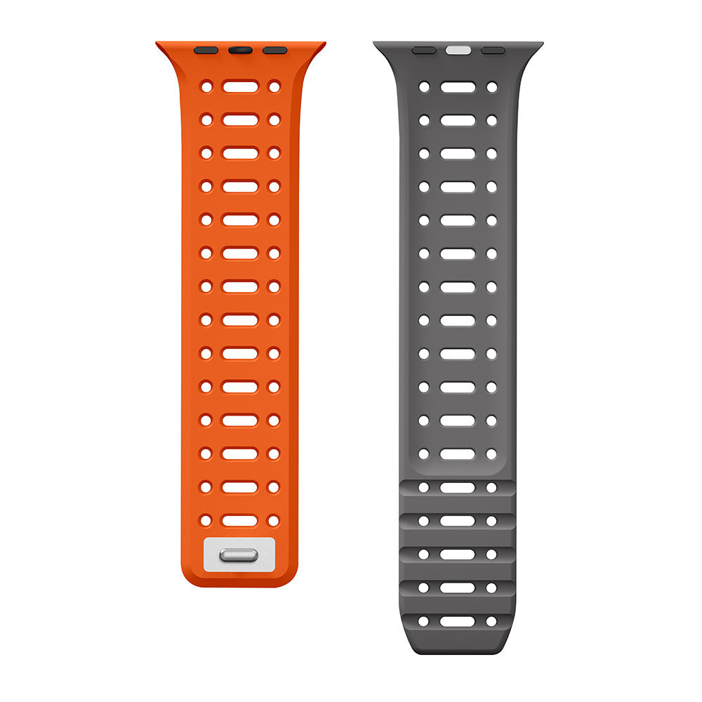 Apple Watch Ultra 49mm Zore KRD-124 Silikon Kordon Strap Kayış Açık Yeşil-Starlight