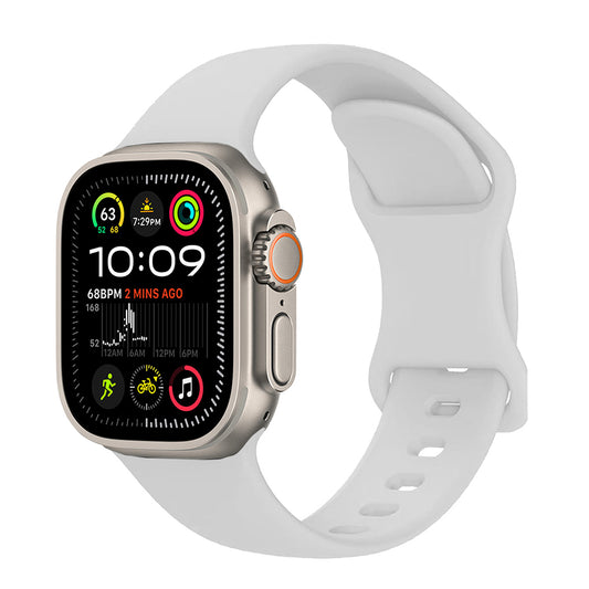 Apple Watch Ultra 49mm Zore KRD-131 Silikon Kordon Strap Kayış Beyaz