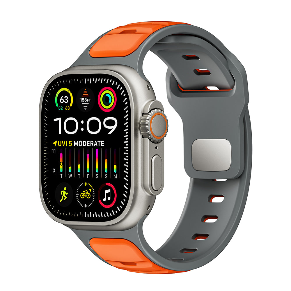 Apple Watch Ultra 49mm Zore KRD-135 Silikon Kordon Strap Kayış Lacivert-Siyah