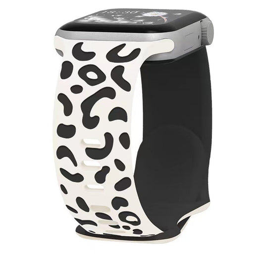 Apple Watch Ultra 49mm Zore KRD-140 Silikon Kordon Strap Kayış Starlight-Siyah