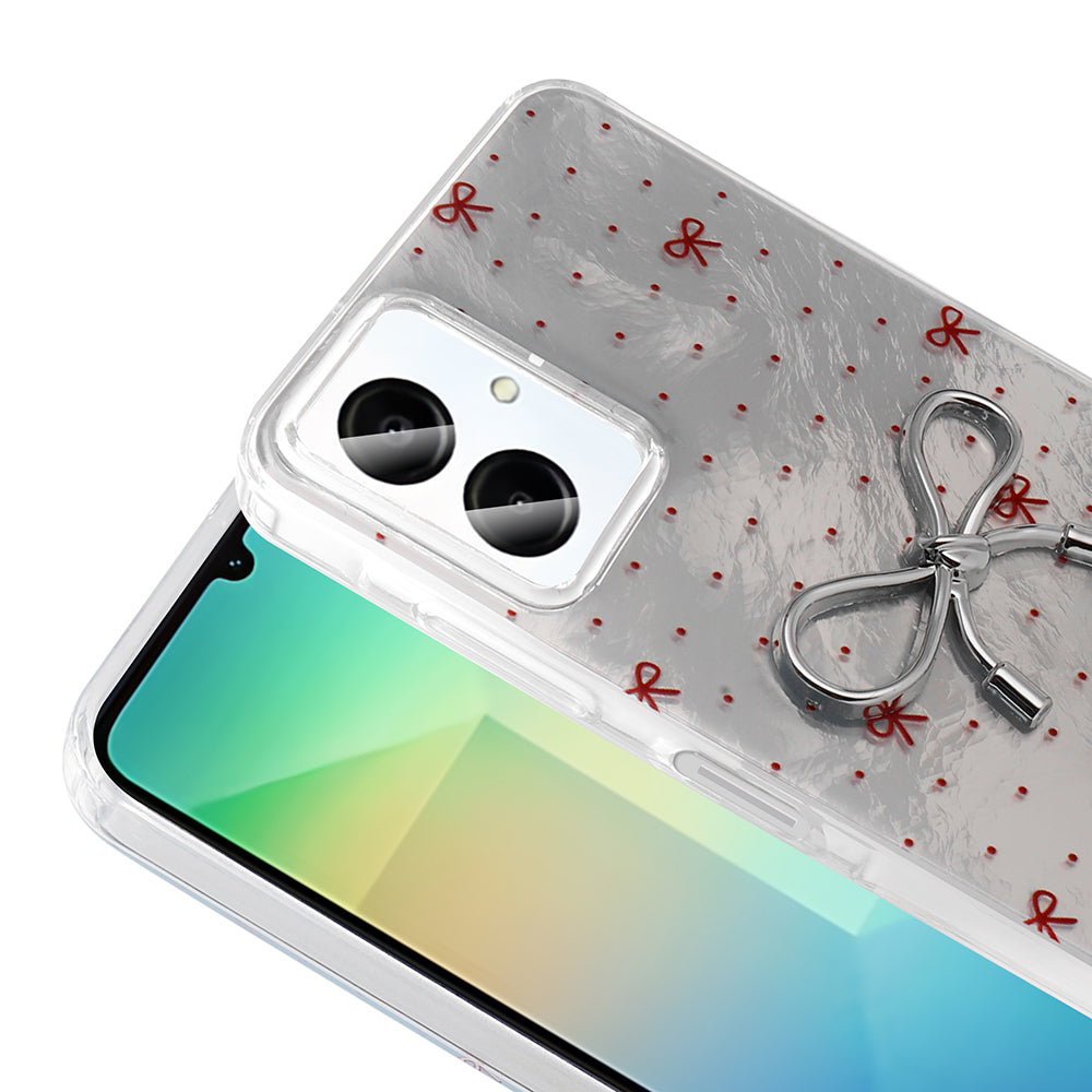 Galaxy A06 Kılıf Kamera Korumalı Figürlü Zore Ponti Silikon Kapak Beyaz