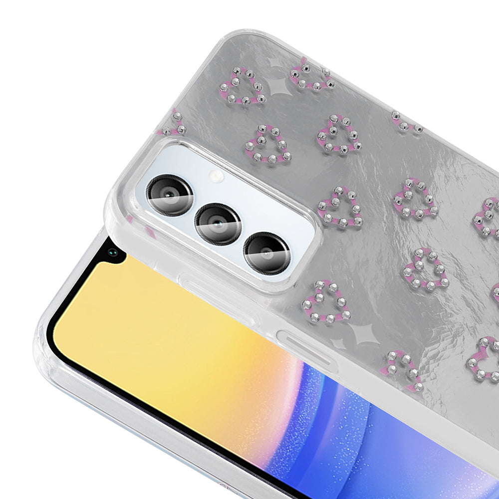 Galaxy A15 Kılıf Kamera Korumalı Figürlü Zore Ponti Silikon Kapak Beyaz