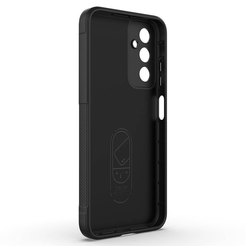 Galaxy A16 Kılıf Esnek TPU Oyuklu Arka Yüzey Tasarımlı Zore Etnik Silikon Kapak Siyah