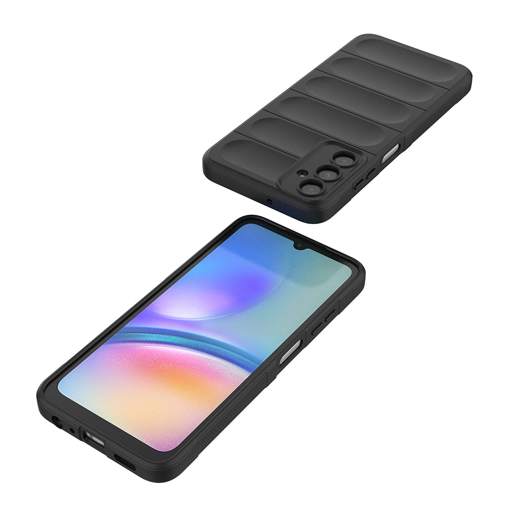 Galaxy A16 Kılıf Esnek TPU Oyuklu Arka Yüzey Tasarımlı Zore Etnik Silikon Kapak Siyah