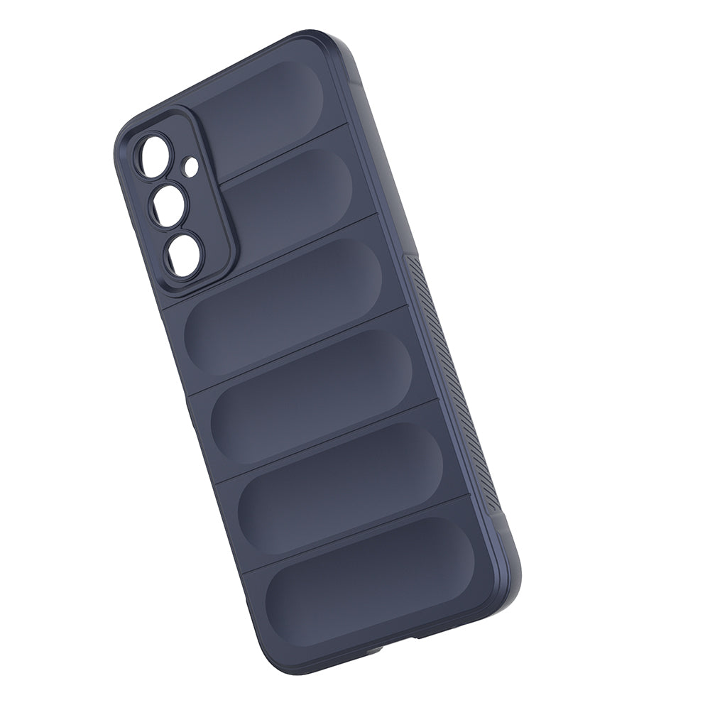 Galaxy A16 Kılıf Esnek TPU Oyuklu Arka Yüzey Tasarımlı Zore Etnik Silikon Kapak Lacivert