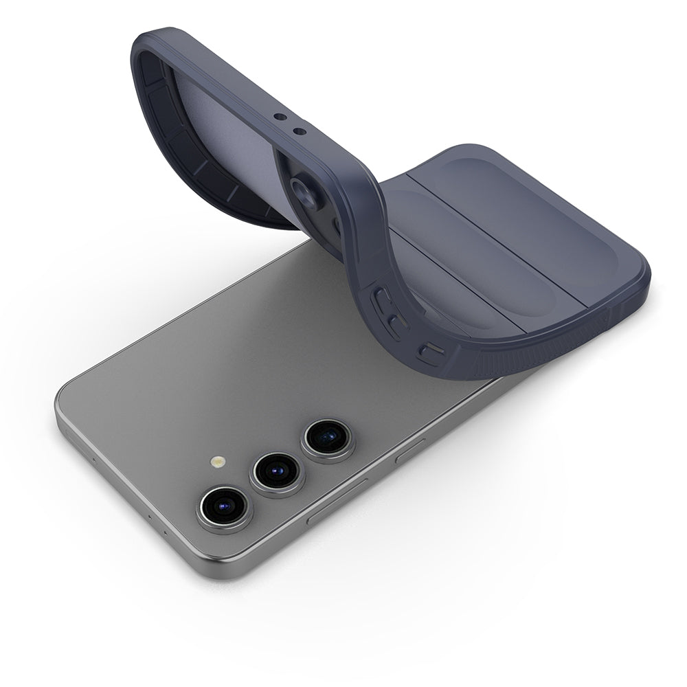 Galaxy S24 FE Kılıf Esnek TPU Oyuklu Arka Yüzey Tasarımlı Zore Etnik Silikon Kapak Kırmızı