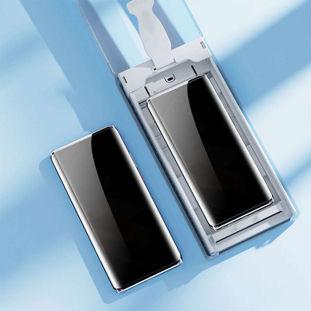 Galaxy S24 Ultra Zore Kolay Uygulama Aparatlı Privacy Easy Body Hayalet Ekran Koruyucu Siyah