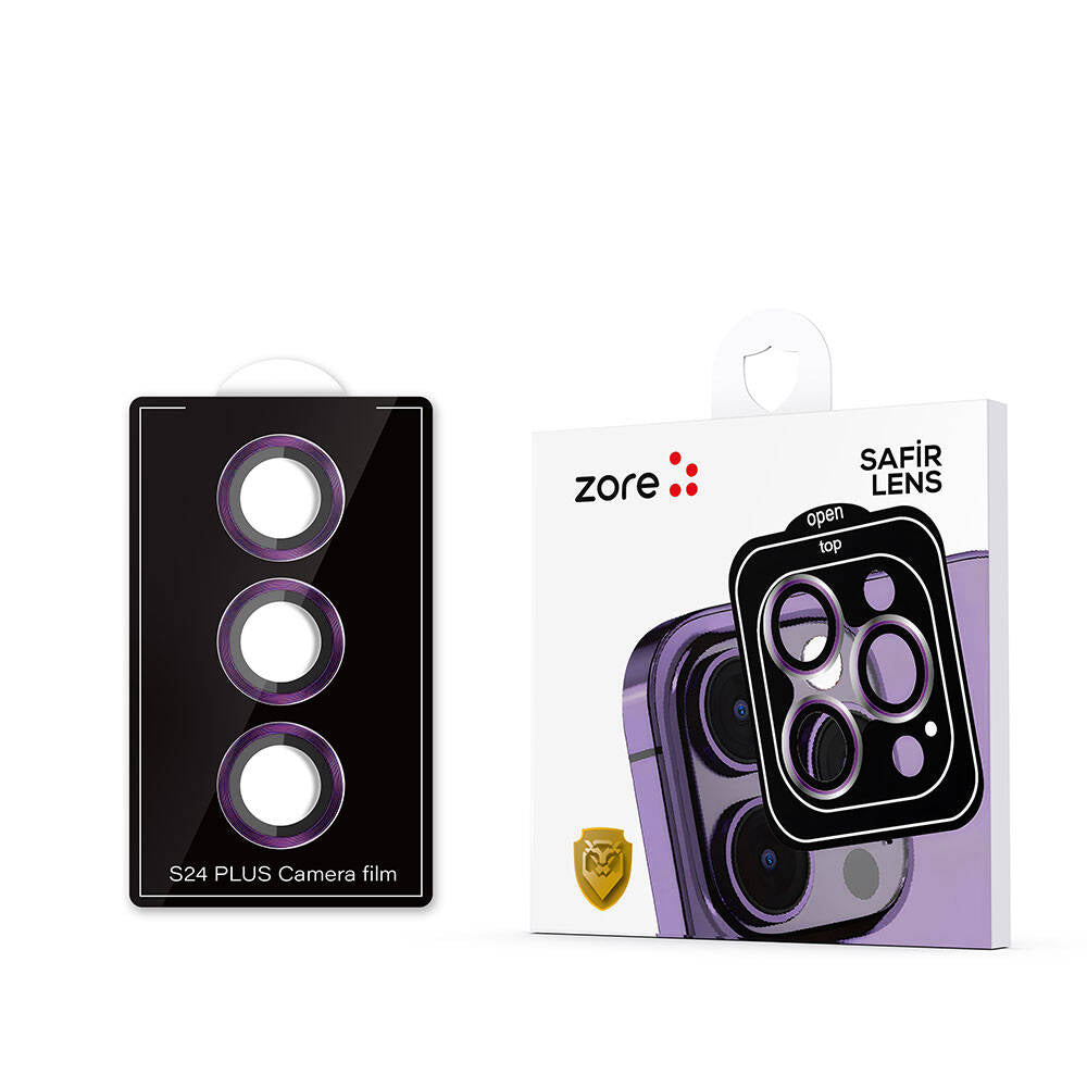 Galaxy S24 Zore Kamera Lens Koruyucu Cam Filmi Gold