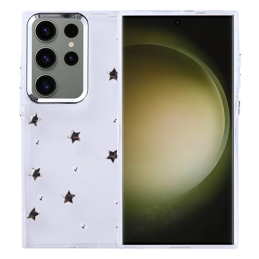 Galaxy S25 Ultra Kılıf Airbag Tasarımlı Simli Şeffaf Zore Kutup Kapak Yıldız