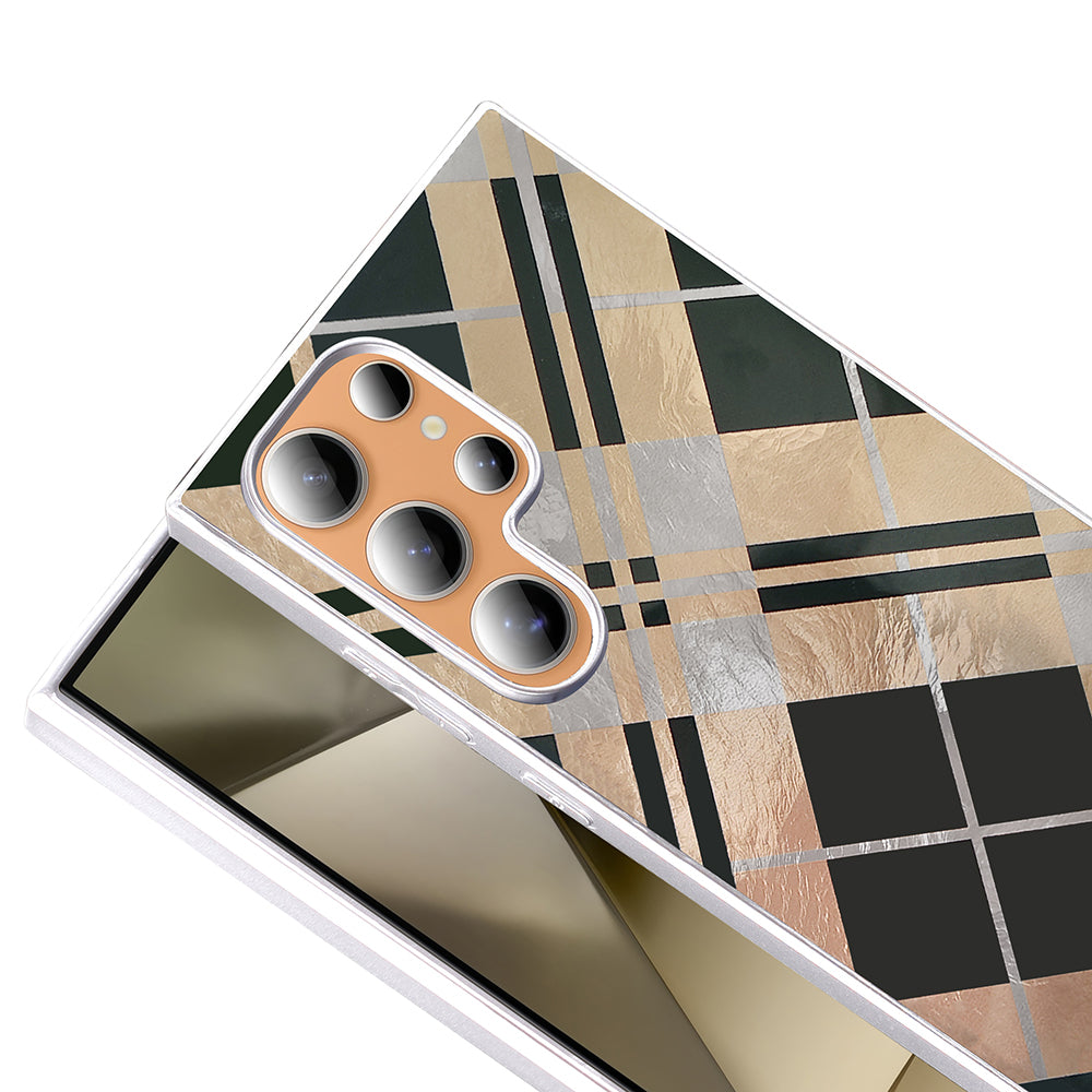 Galaxy S25 Ultra Kılıf Desenli Zore Mep Kapak Gri Leopar