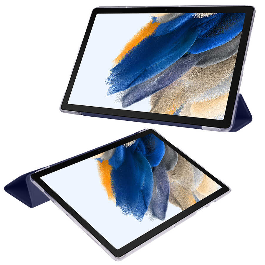 Galaxy Tab A8 10.5 SM-X200 (2021) Zore Smart Cover Standlı 1-1 Kılıf Mor