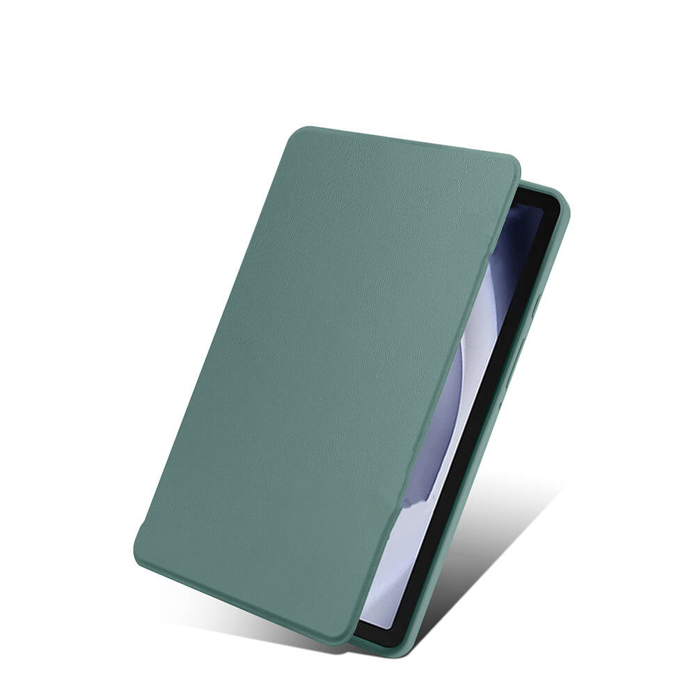 Galaxy Tab A9 Plus Kılıf Zore Termik Kalem Bölmeli Dönebilen Standlı Kılıf Lavendery Gray