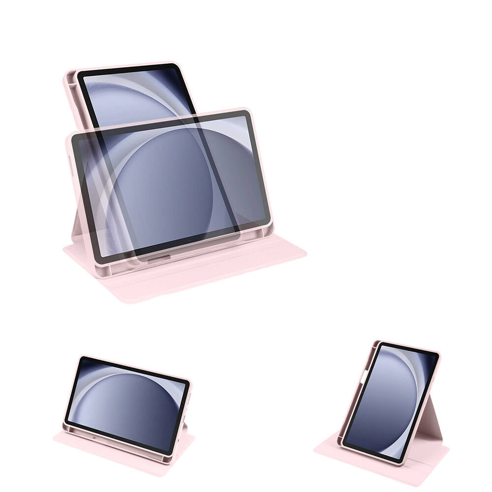 Galaxy Tab A9 Plus Kılıf Zore Termik Kalem Bölmeli Dönebilen Standlı Kılıf Koyu Yeşil