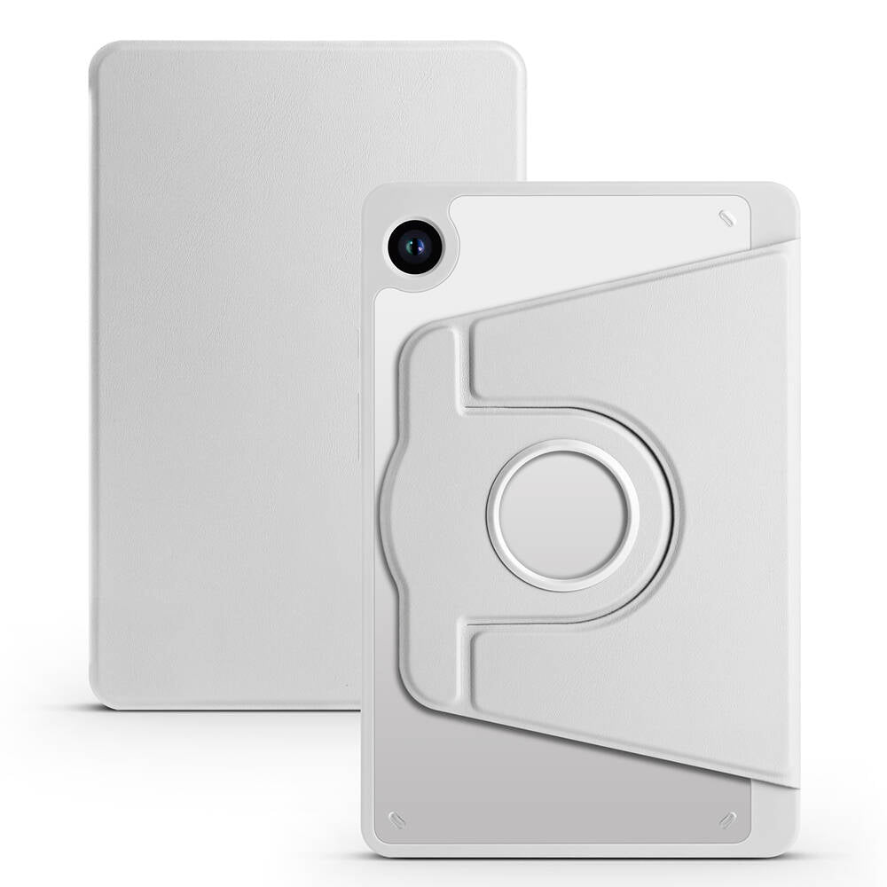 Galaxy Tab A9 Plus Kılıf Zore Termik Kalem Bölmeli Dönebilen Standlı Kılıf Gri