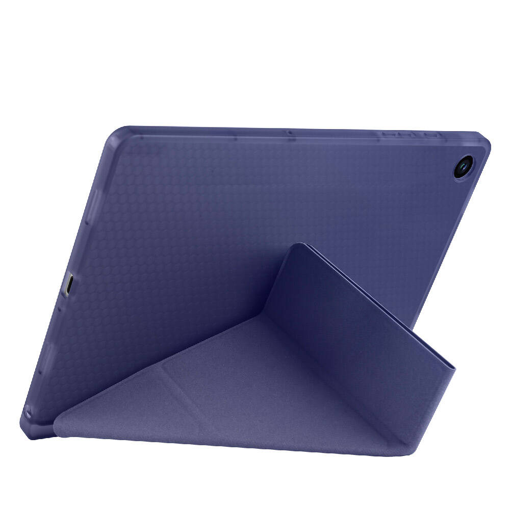 Galaxy Tab A9 Plus Kılıf Zore Tri Folding Kalem Bölmeli Standlı Kılıf Lila