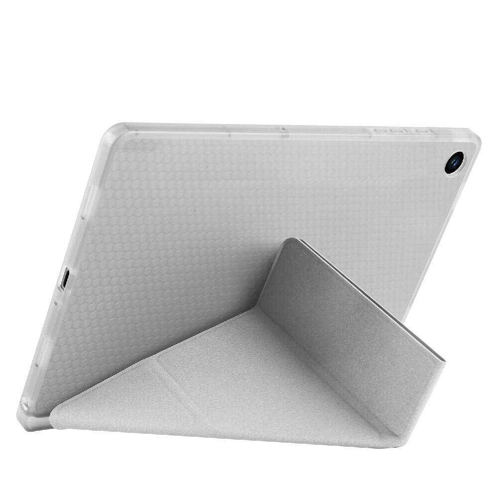 Galaxy Tab A9 Plus Kılıf Zore Tri Folding Kalem Bölmeli Standlı Kılıf Lila