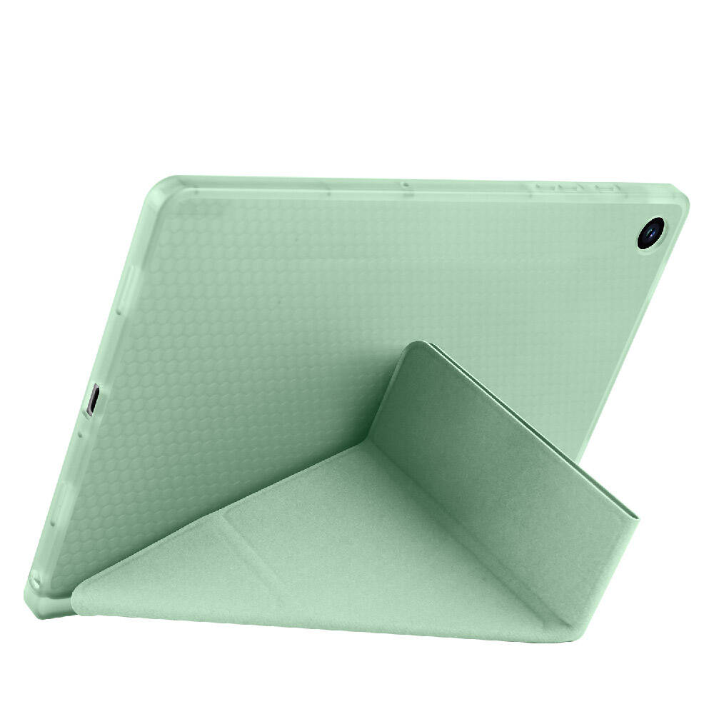 Galaxy Tab A9 Plus Kılıf Zore Tri Folding Kalem Bölmeli Standlı Kılıf Lila