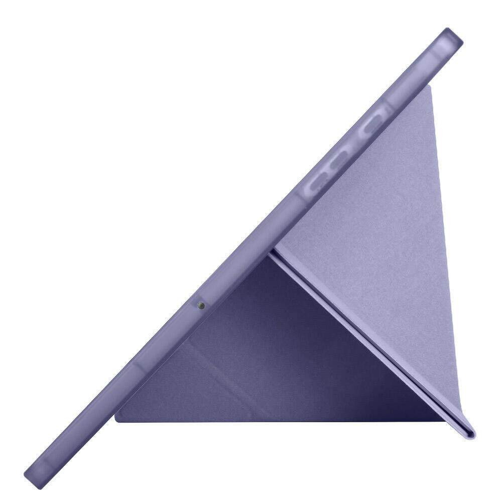Galaxy Tab A9 Plus Kılıf Zore Tri Folding Kalem Bölmeli Standlı Kılıf Lila