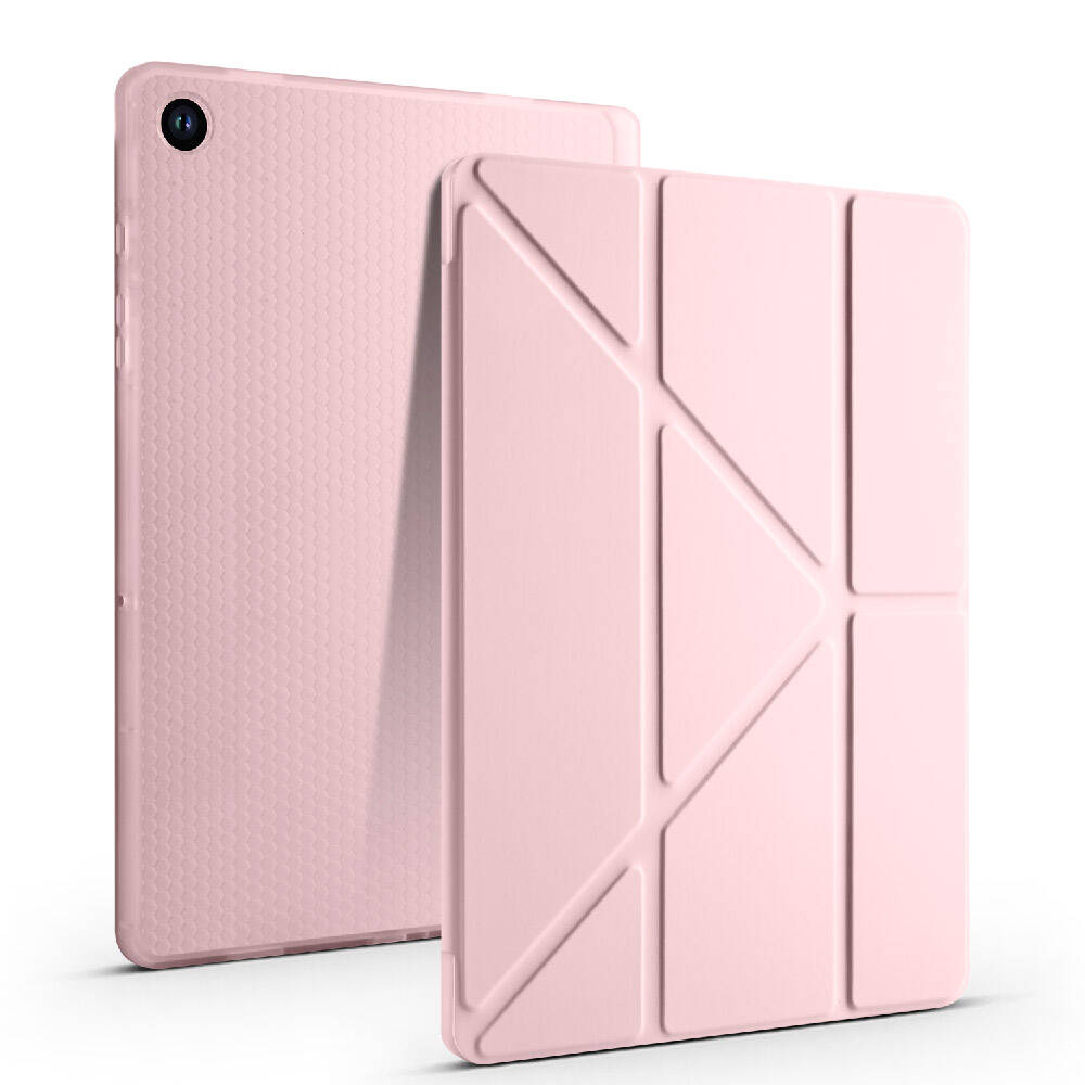 Galaxy Tab A9 Plus Kılıf Zore Tri Folding Kalem Bölmeli Standlı Kılıf Lila