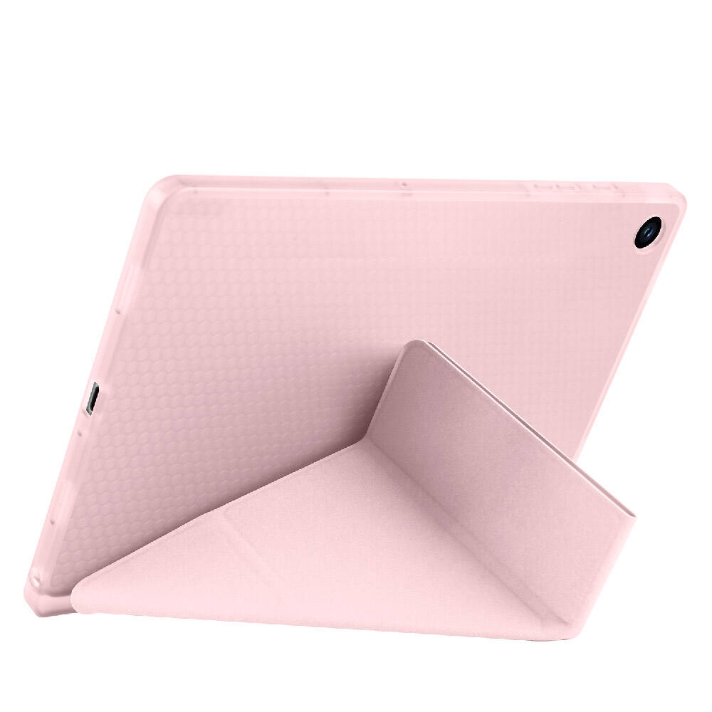 Galaxy Tab A9 Plus Kılıf Zore Tri Folding Kalem Bölmeli Standlı Kılıf Lila