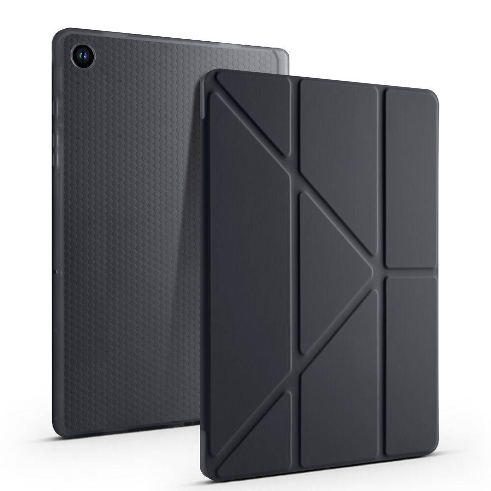 Galaxy Tab A9 Plus Kılıf Zore Tri Folding Kalem Bölmeli Standlı Kılıf Lila