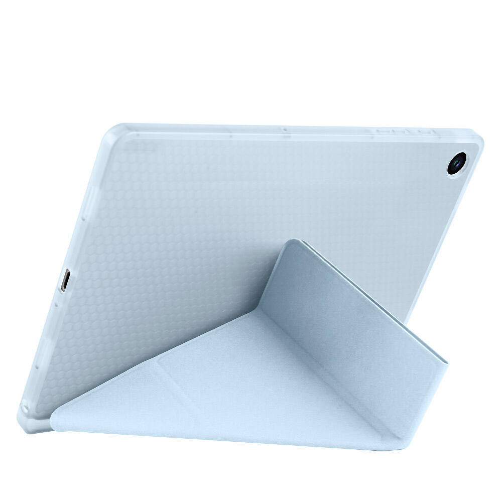 Galaxy Tab A9 Plus Kılıf Zore Tri Folding Kalem Bölmeli Standlı Kılıf Lila