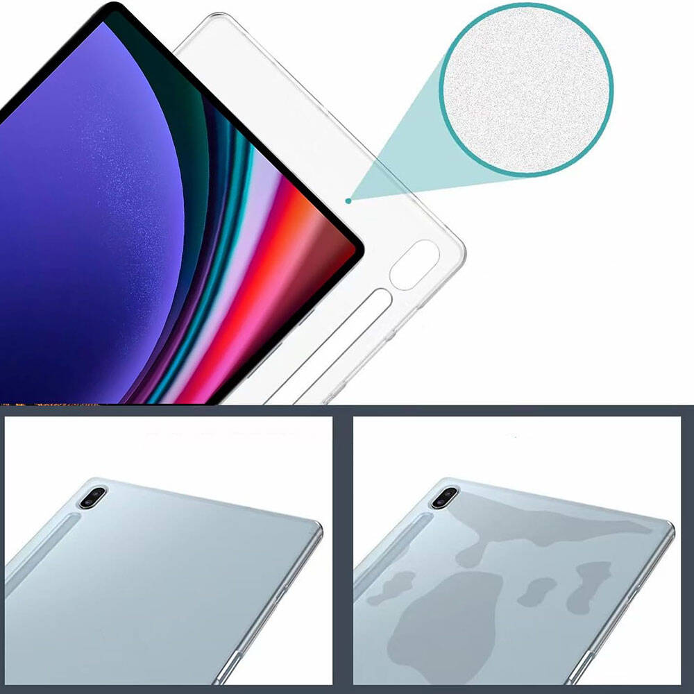 Galaxy Tab S10 Plus Kılıf Zore Tablet Süper Silikon Kapak Renksiz