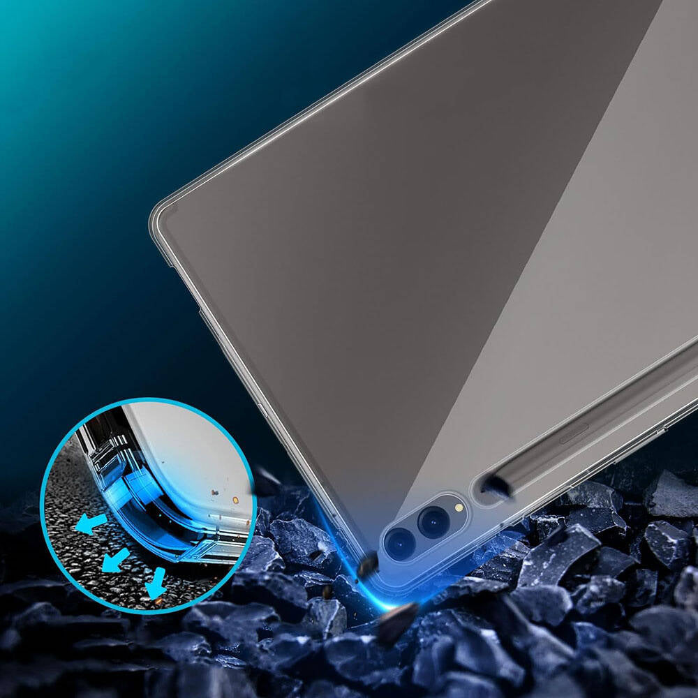 Galaxy Tab S10 Plus Kılıf Zore Tablet Süper Silikon Kapak Renksiz