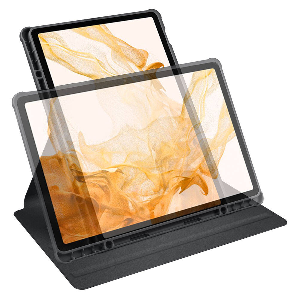 Galaxy Tab S10 Plus Kılıf Zore Termik Kalem Bölmeli Dönebilen Standlı Kılıf Koyu Yeşil