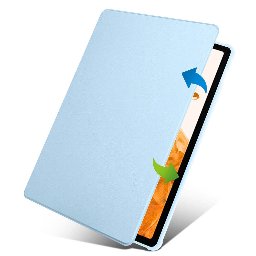 Galaxy Tab S10 Plus Kılıf Zore Termik Kalem Bölmeli Dönebilen Standlı Kılıf Açık Yeşil