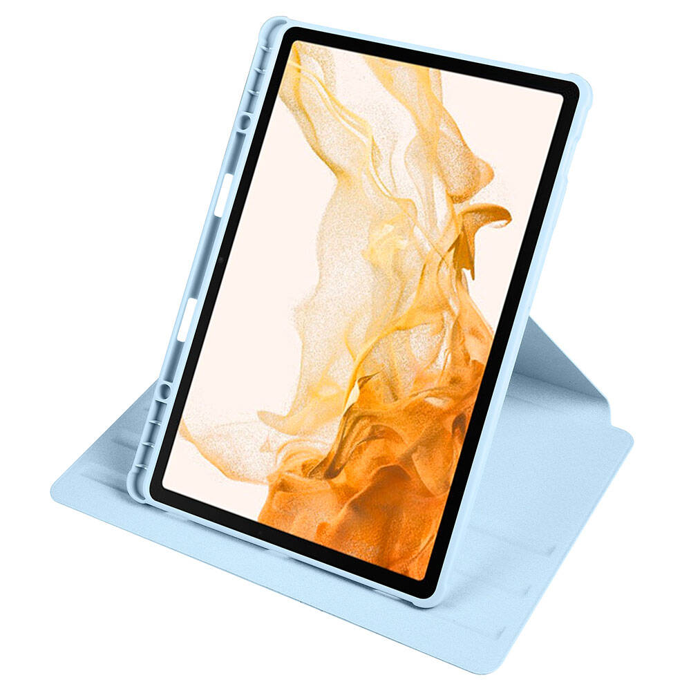 Galaxy Tab S10 Plus Kılıf Zore Termik Kalem Bölmeli Dönebilen Standlı Kılıf Lacivert