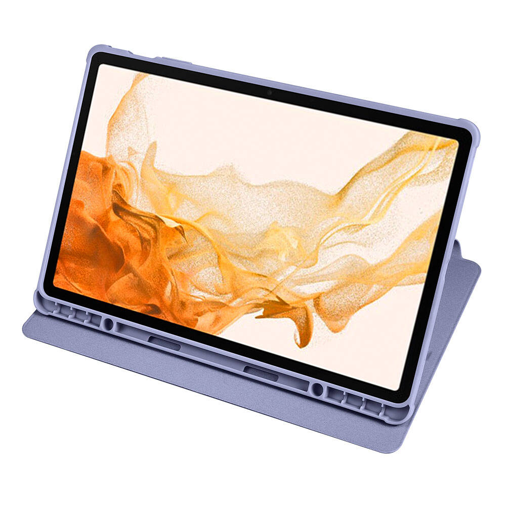 Galaxy Tab S10 Plus Kılıf Zore Termik Kalem Bölmeli Dönebilen Standlı Kılıf Açık Yeşil