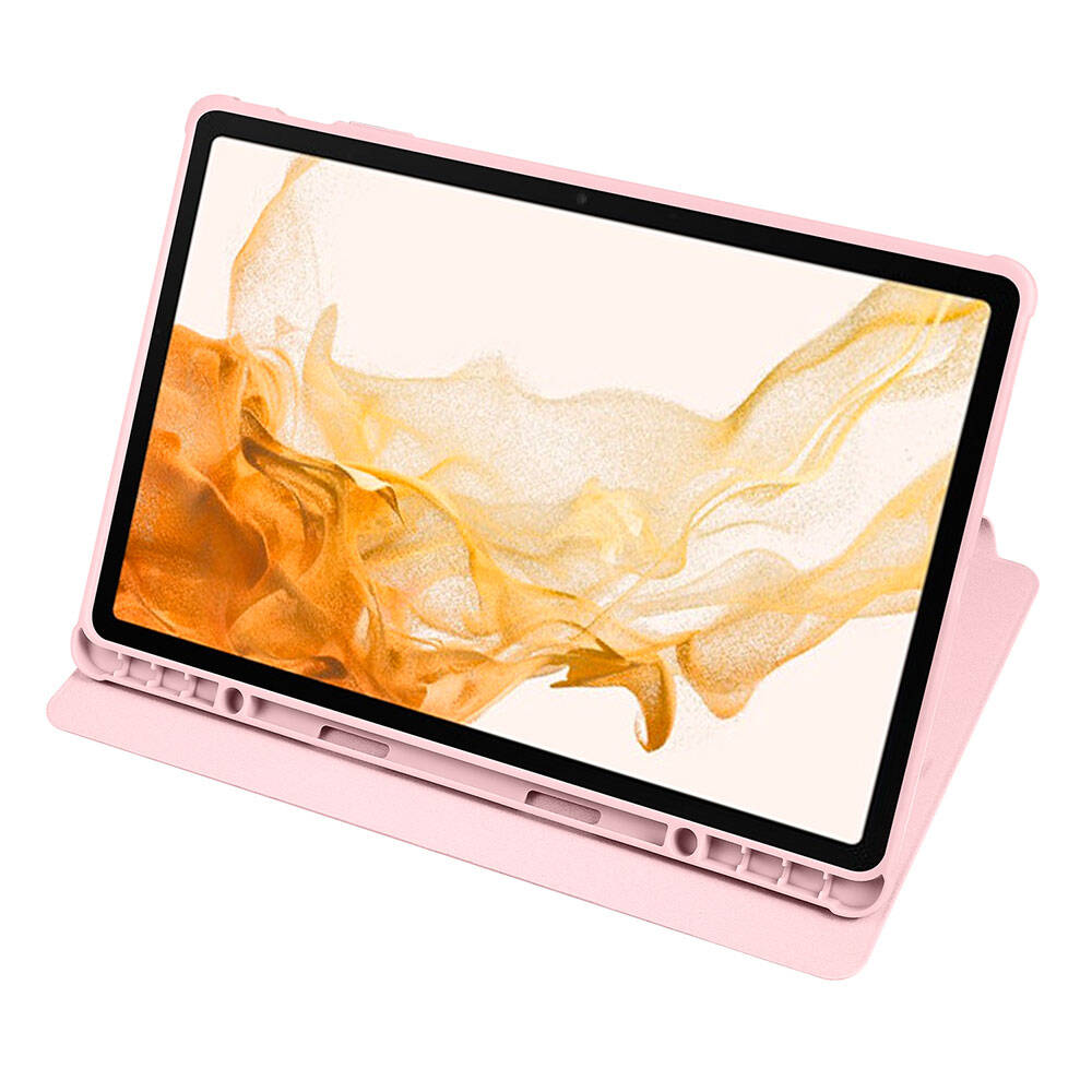 Galaxy Tab S10 Plus Kılıf Zore Termik Kalem Bölmeli Dönebilen Standlı Kılıf Mavi