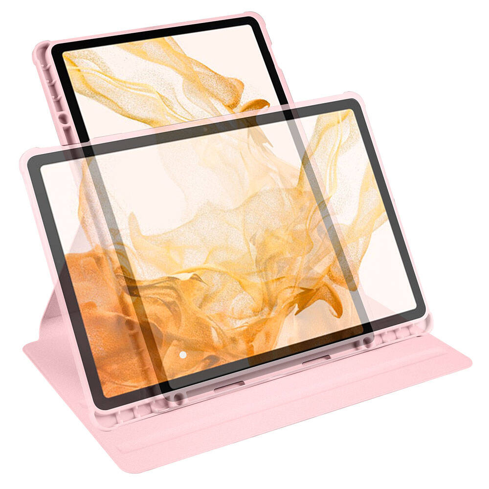 Galaxy Tab S10 Plus Kılıf Zore Termik Kalem Bölmeli Dönebilen Standlı Kılıf Açık Yeşil