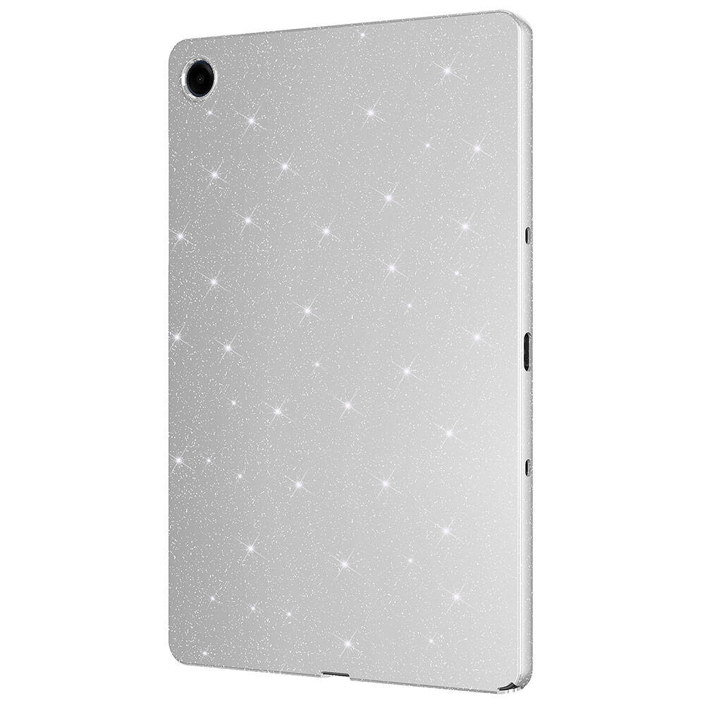 Galaxy Tab S7 T870 Simli Parlak Görünümlü Zore Tablet Koton Kılıf Gümüş