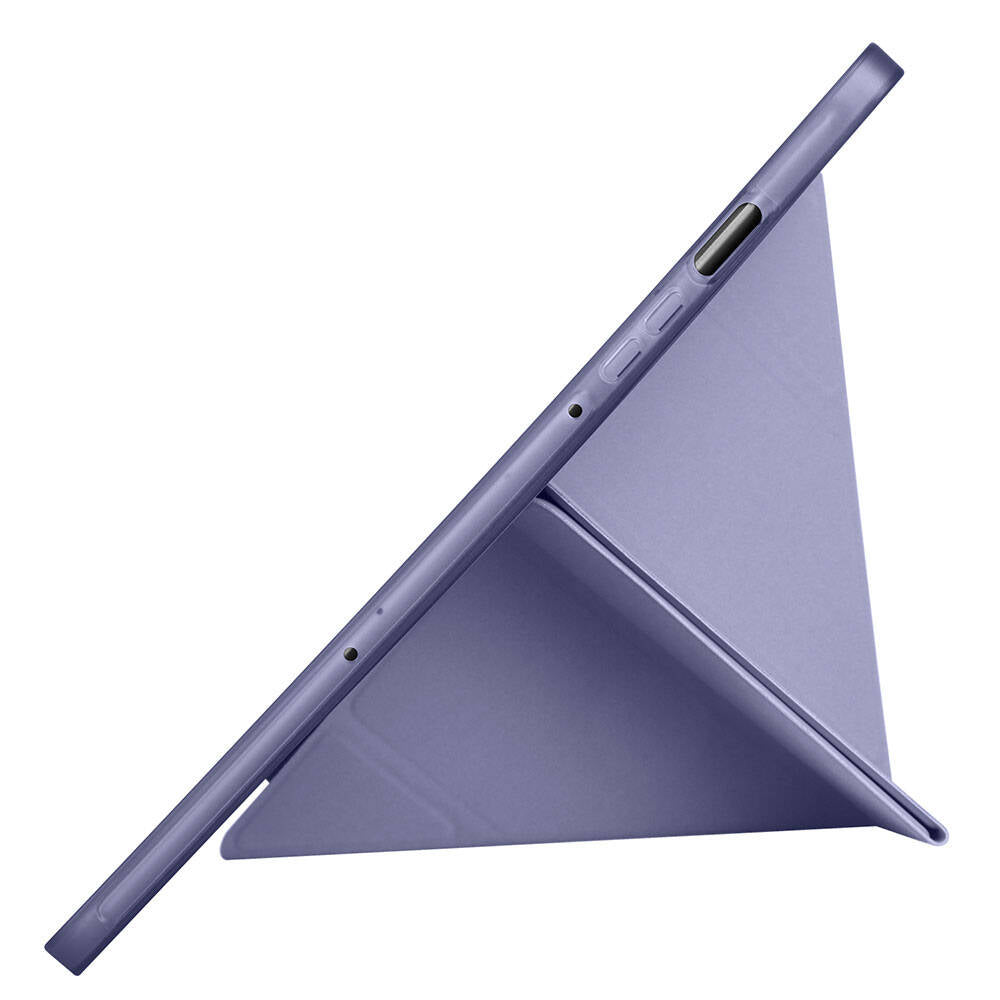 Galaxy Tab S9 FE Kılıf Zore Tri Folding Kalem Bölmeli Standlı Kılıf Lila