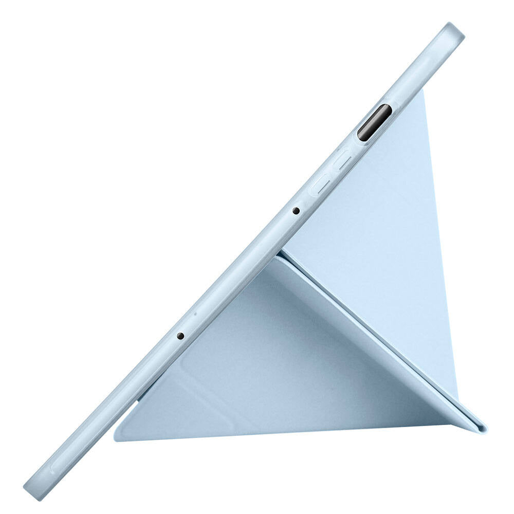 Galaxy Tab S9 FE Kılıf Zore Tri Folding Kalem Bölmeli Standlı Kılıf Lila