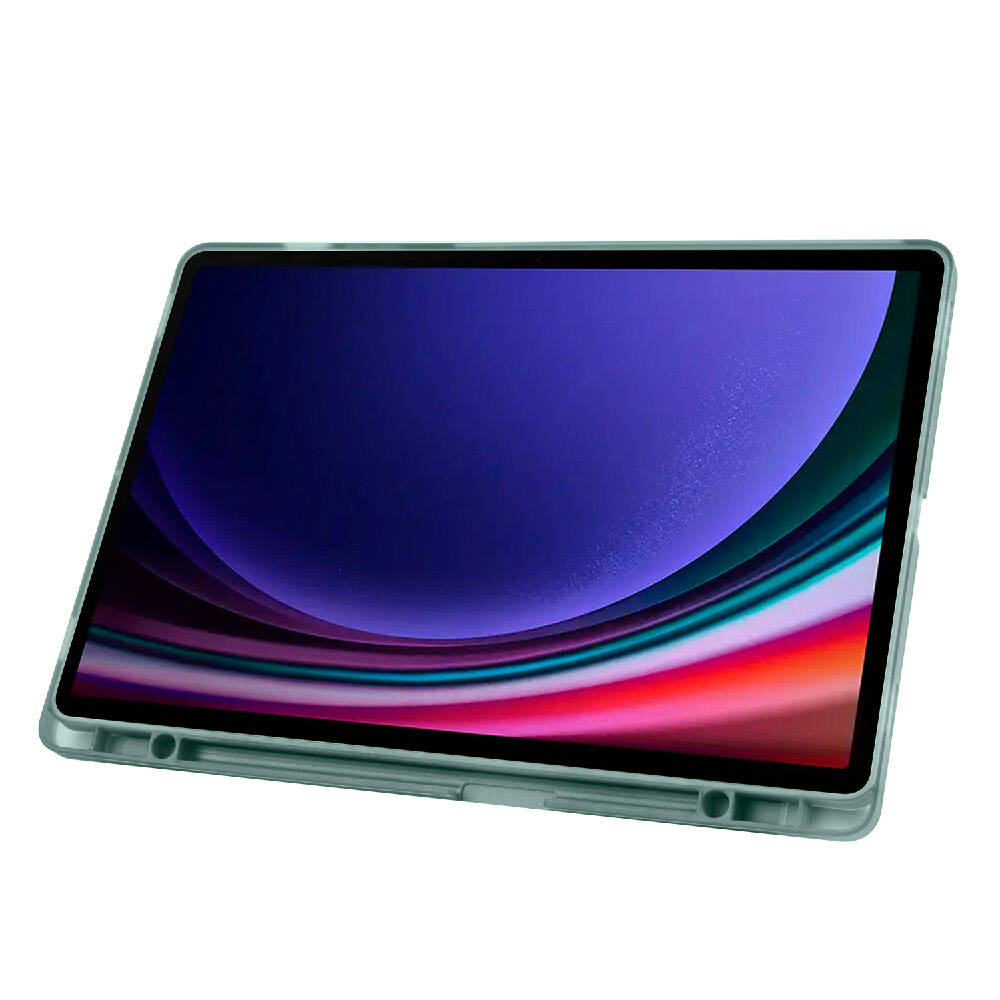 Galaxy Tab S9 FE Plus Kılıf Zore Tri Folding Kalem Bölmeli Standlı Kılıf Lila